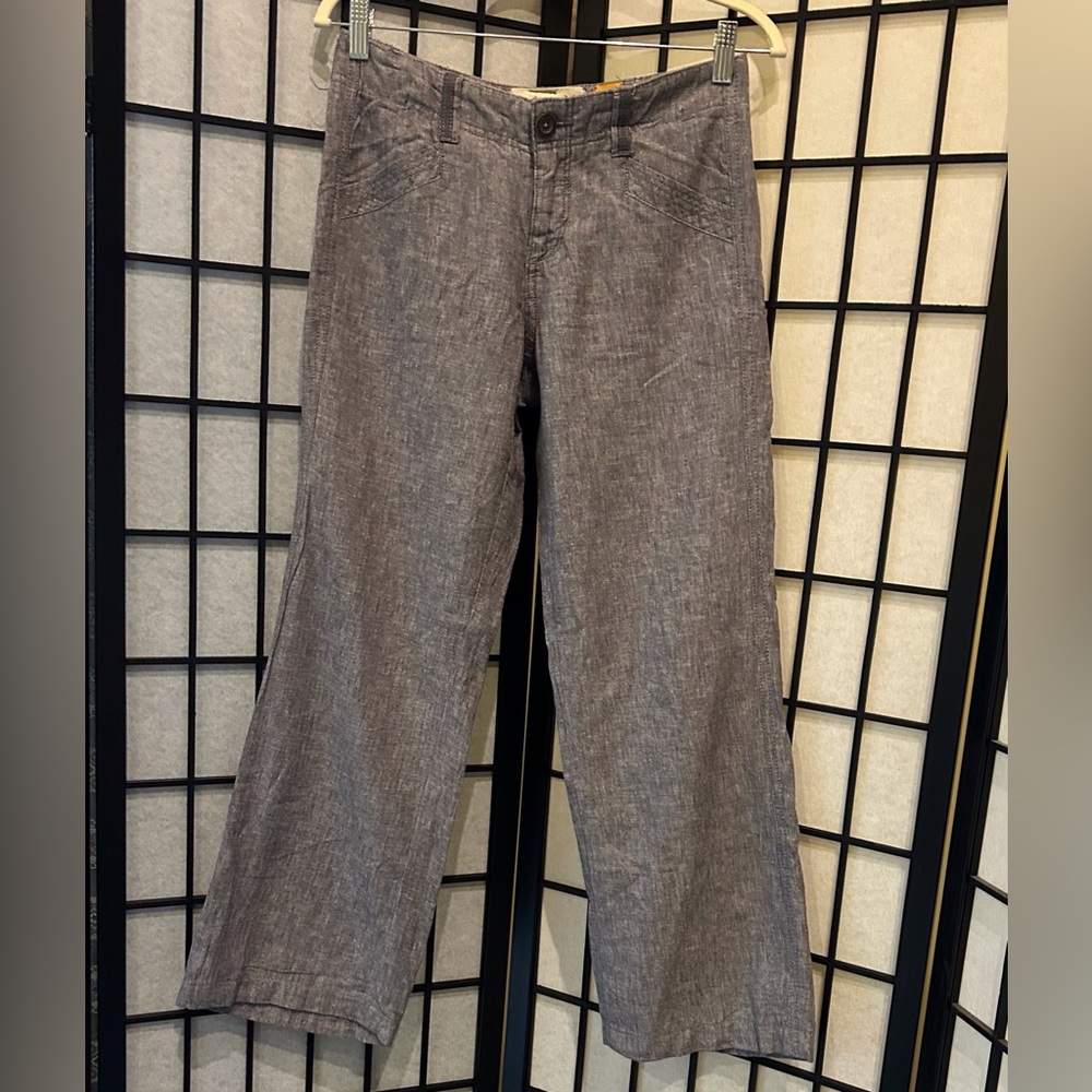 Pilcro and the Letterpress linen wide leg pants